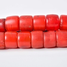 Old Bohemian Glass Red Trade Beads
