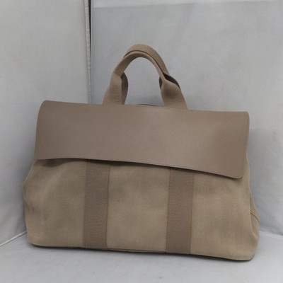 Hermes Valparaiso GM Greige Silber Handtasche Gebraucht mit Etui