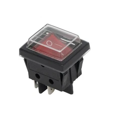 RED 2Positions 4 Pins POWER PUMP ON OFF Illuminated Rocker Switch Practical