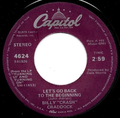 Billy Crash Craddock Hubba Hubba / Lets Go Back To The Beginning Capitol