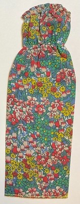   Vintage Barbie 1978 Best Buy #2776 Spring Flowers Strapless Maxi Dress  