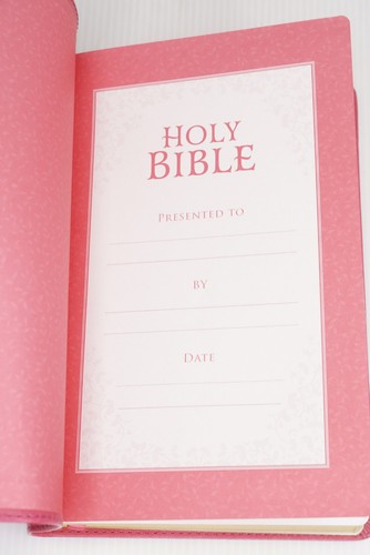 KJV Christian Art Deluxe Gift Bible Pink Embossed Cover Thumb Indexed Red Letter - Picture 10 of 14