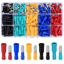 200 Pcs Bullet Connectors Male and Female, 22-16AWG Insulated Splice Female/M...