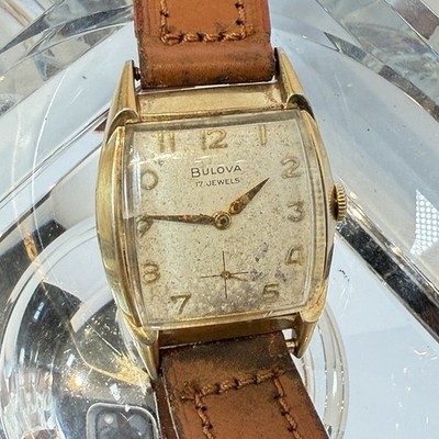 Vintage Bulova Watch Mechanical 17 Jewels 11 AF Swiss Deco Style