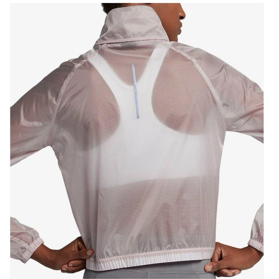 NIKE limited edition GEM Packable lilac lightweight hooded full zip jacket M top - Image 3 of 4