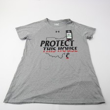 Cincinnati Bearcats Under Armour HeatGear Short Sleeve Shirt Women's Gray New