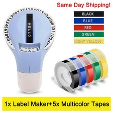 Dymo Omega Embossing Label Maker with 5PK Label Tapes 9mm Dymo Junior Embosser