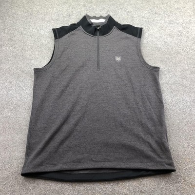 Nike Pullover Mens Large Gray 1/4 Zip Sleeveless Dri-FIT Golf Top Performance