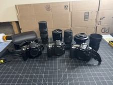  3 Nikon Digital SLR Cameras Lot - 5 Lens - D90 -D90 - D80 SLR Bodies