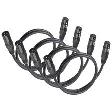 XLR Cables, DMX Cable Male to Female 4Pack , Microphone Cable 4ft/1.2m Wire ...