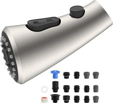 Hibbent Kitchen Faucet Head Replacement, 3 Function Pull Down Faucet Spray Head