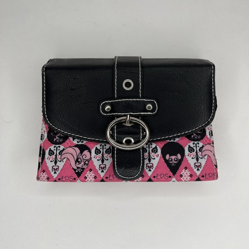 Nintendo DS Lite Littlest Pet Shop game Wallet Carrying Case Pink and Black