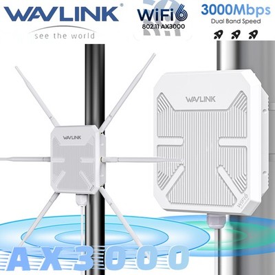 AX1800/AX3000 Outdoor WiFi 6 Repeater Mesh Access Point Dual Band PoE Booster