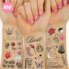 Realistic Bachelorette Temporary Tattoos - 100 Foil Styles  Bachelorette Party