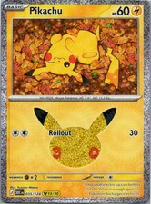 Carta Pokemon Pikachu 035/128 Holo NM Celebrazione 30°