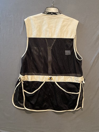 Browning Mesh Full Zip Hunting Hiking Vest Men’s XL Beige Reactar Recoil Pad - Picture 8 of 16