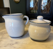 Pfaltzgraff Sky Creamer and Sugar Bowl Set Bl...