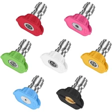 Pressure Washer Spray Nozzle Tips, 1/4 Inch Quick Connector Multiple Spray De...