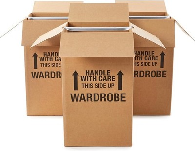 n Basics Sturdy Wardrobe Moving Boxes with Hanr Bar for Paing