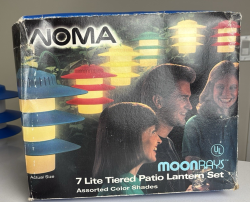Vtg NOMA RV Camping Outdoor String Lights 2 Sets of 7 Lanterns Bulbs Not Include - 第 4/12 張圖片