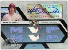 Mike Schmidt 2008 Topps Triple Threads Jersey Relic Autograph Card #TTAR-124 1/1