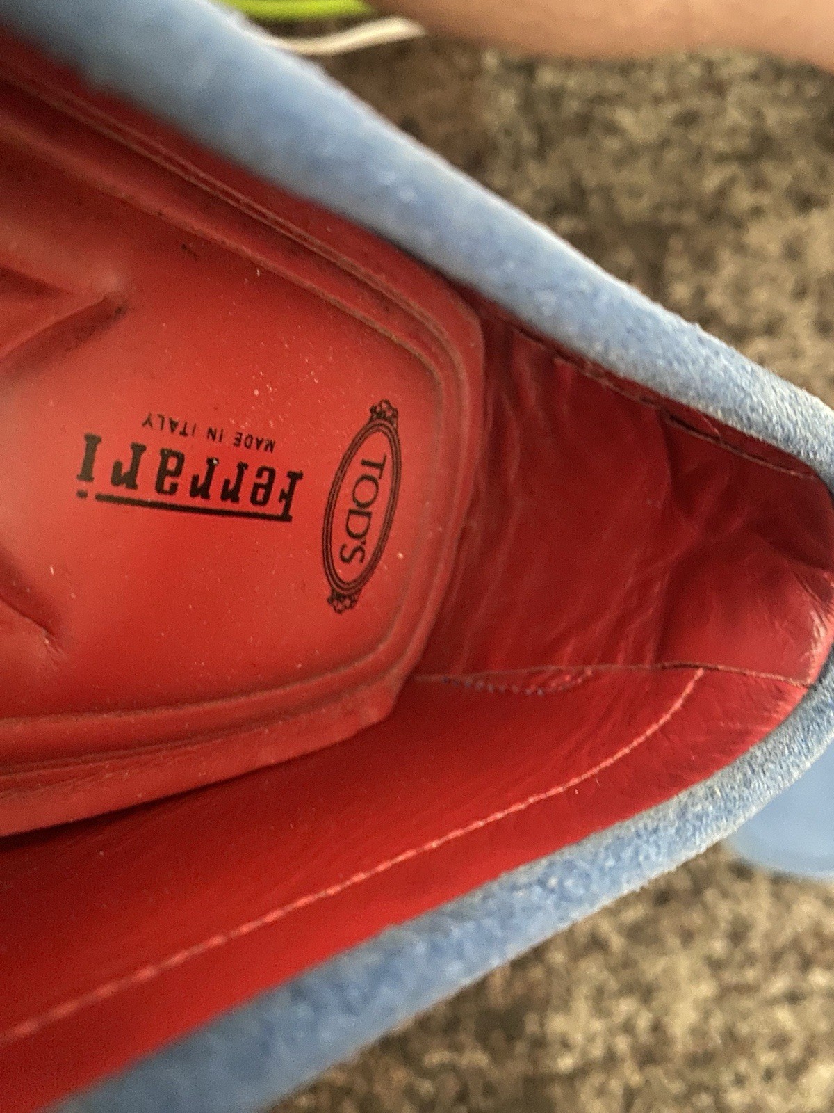 TOD'S Ferrari Shoes Men's suede driving loafers Blue RRP £400+ Size UK 10.5 image 9