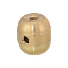 B&P Lamp Large Turned Brass Cluster Body 1/8F Top and 1/4F Bottom