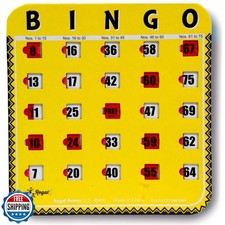 Regal Bingo Bulk Bingo Cards with Sliding Windows - Reusable Large Print Bing