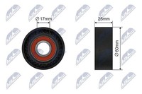 NTY Spannrolle, Keilrippenriemen RNK-MZ-013A