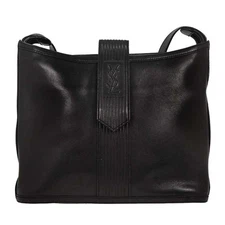Yves Saint Laurent Black Leather Shoulder Bag 155157