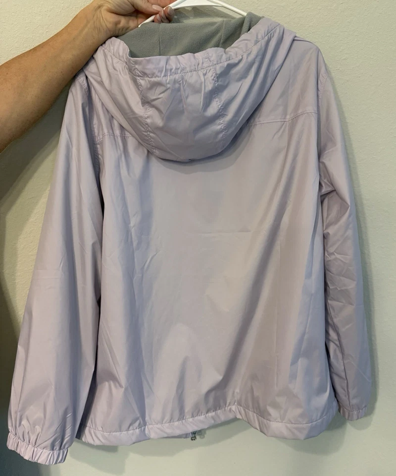 Impermeable con capucha para mujer Calvin Klein. Color lila. Talla - XL Foto 2 de 3