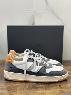 D.A.T.E Court 2.0 Sneaker Leder Weiß Grey Casual Herren 44