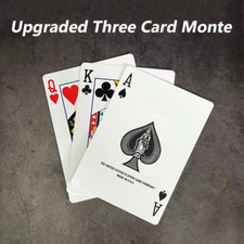 Upgraded Three Card Monte: JUMBO Playing Card Magic Trick - Stage or Close-Up