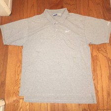 Vintage Reebok Men's Gray Cotton Short Sleeve Polo Shirt Size XL