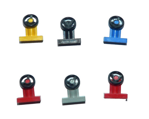 Lego Original Lego Lose Teile - Konvolut 6 BASIS mit LENKRAD STEERING WHEELS