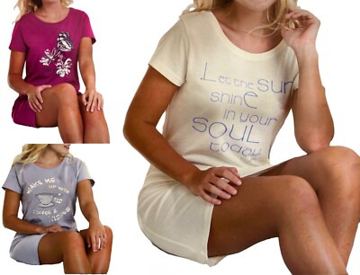 Damen- Schlaf Shirt Baumwolle in  vielen Größen Große Mode