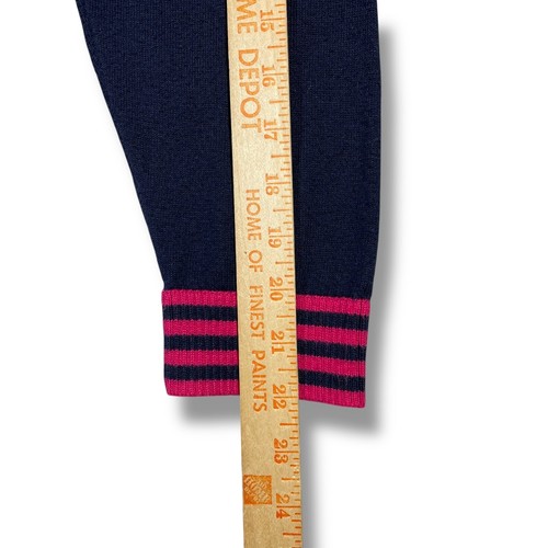 Talbots Petite Knit Sweater Womens XLP Blue Pink Hearts Lightweight Preppy - Picture 7 of 7