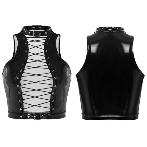 Womens Crop Top Tees Tank Sleeveless Vest Criss Cross Cami Vintage Bralette - Bild 16 von 40