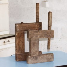 Ensemble de 2 serres joints anciens de menuisier en bois