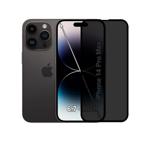 Protector de pantalla de vidrio templado completo privacidad para teléfono Apple iPhone 14 Pro Max - Imagen 4 de 24