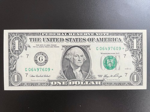 $1 2006***STAR***FEDERAL RESERVE UNC GEM BU NOTE