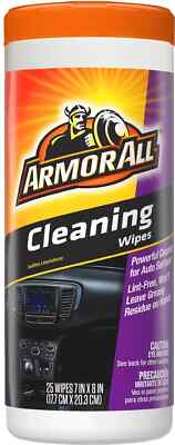 Armor All Cleaning Wipes Lint-Free 20% More Disposable 30ct NEW