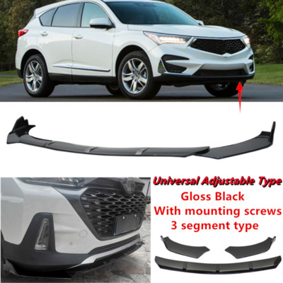 Add-on Universal Fit For Acura RDX 2019-2023 Front Bumper Spoiler Lip 3-Stage