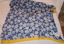 Charming Charlie Bllue Yellow White Floral Scarf NWT Long 28"x70"
