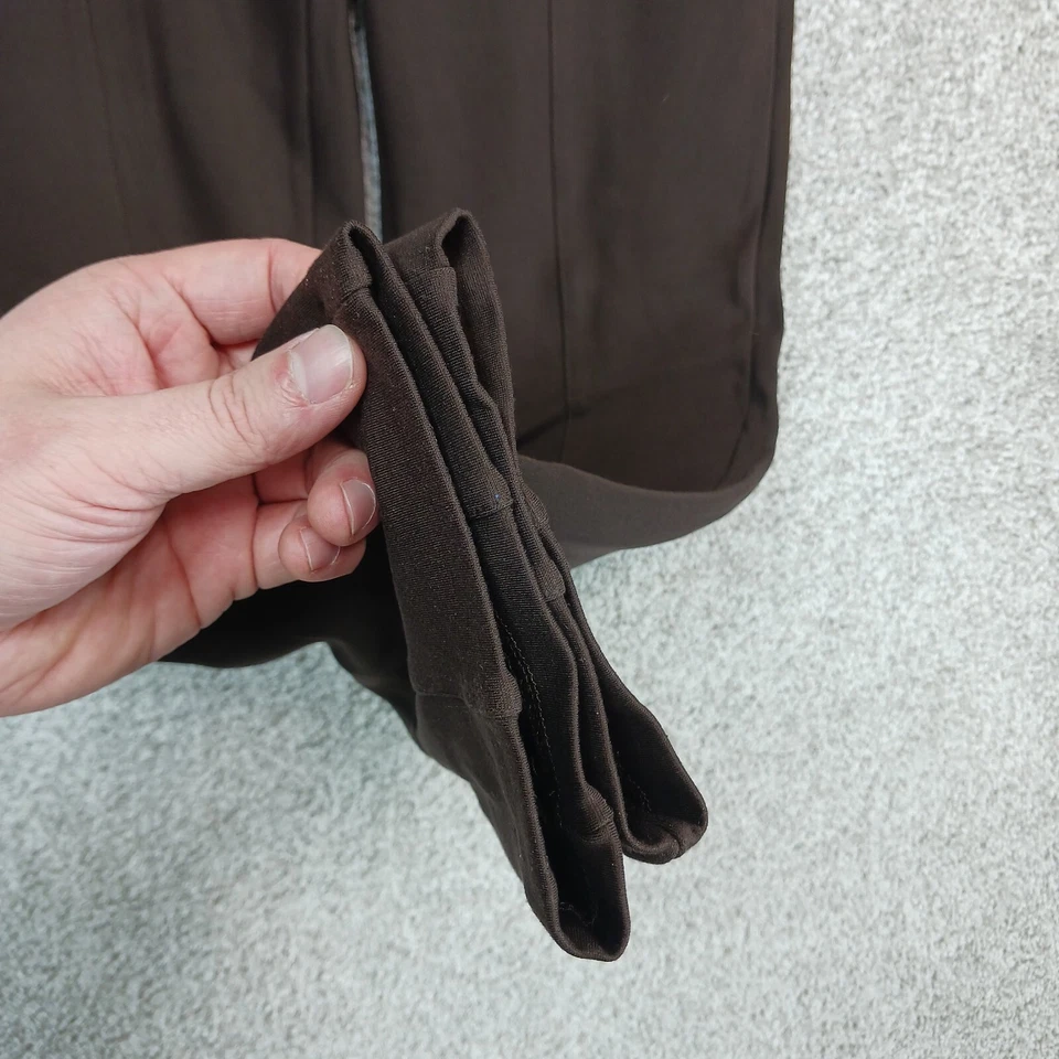 Pantalones Rafaella para mujer talla 4 marrón cómodo tejido elástico tiro medio tirar Foto 4 de 4