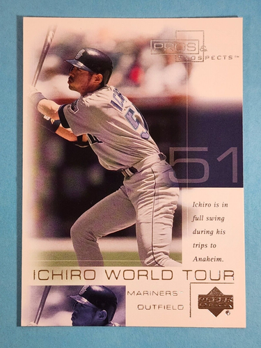 2001 Upper Deck Pros & Prospects Ichiro World Tour Seattle Mariners #WT4 ⚾