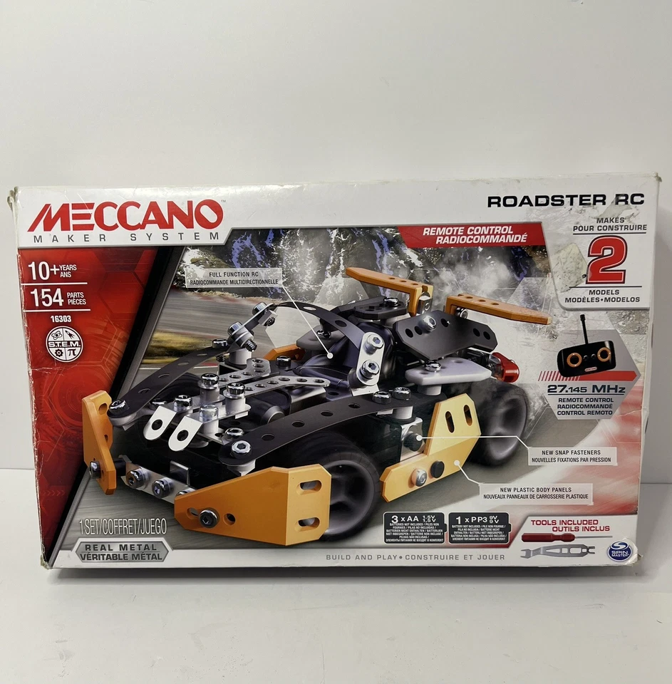 NEW Erector Meccano Maker System Roadster 16303 RC Model Kit with Remote Control - Image 2 of 4