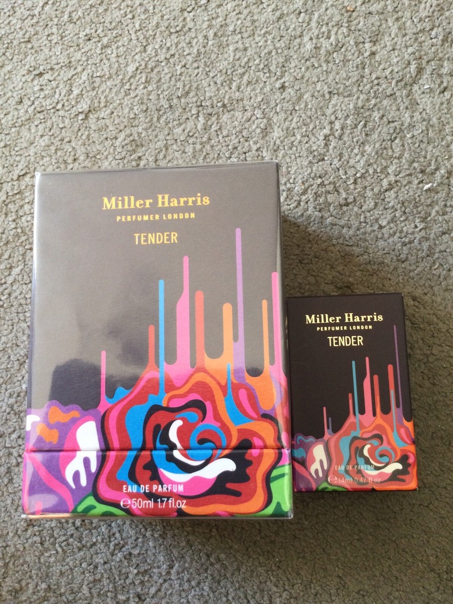 Miller Harris TENDER 50ml bottle EDP Plus 14ml Travel Size Bottle BN Boxed
