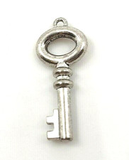 Vintage Key Pendant Skeleton Open Barrel Appx 1.25  Industrial Steampunk Craft