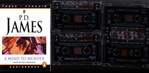 P.D.James A Mind To Murder Adam Dalgliesh 4-Tape Audio Book Cassette Roy Marsden - Picture 1 of 2